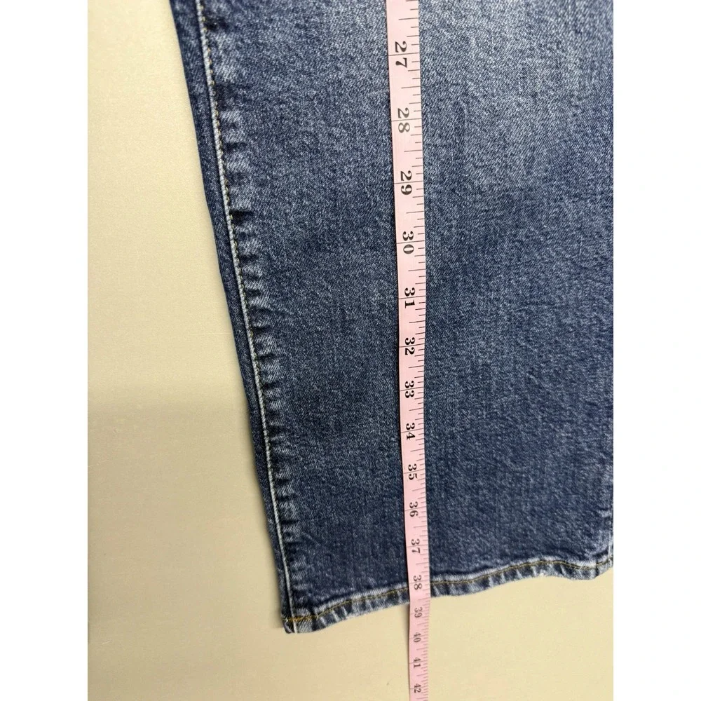 FRAME The Wide Straight Leg Jeans Blue Denim Ankle Length Sz 24 NWT $268 - Picture 6 of 16